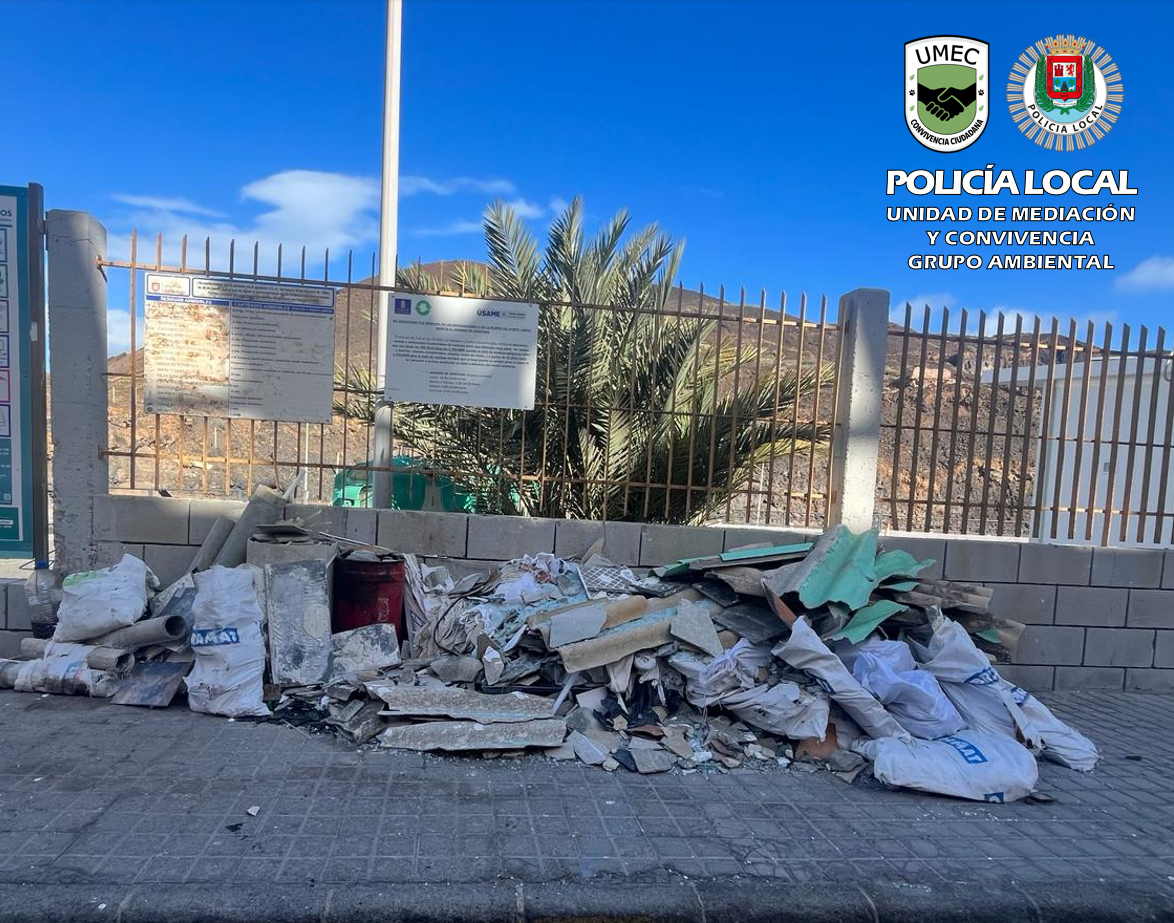 La Policía Local denuncia al autor de un vertido de residuos altamente tóxicos en El Sebadal